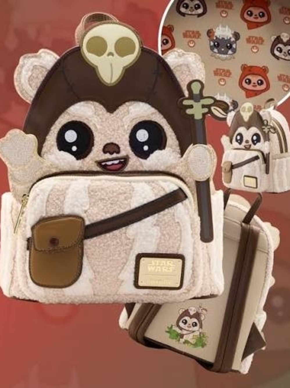 Loungefly Star Wars Ewok Plush Mini Backpack